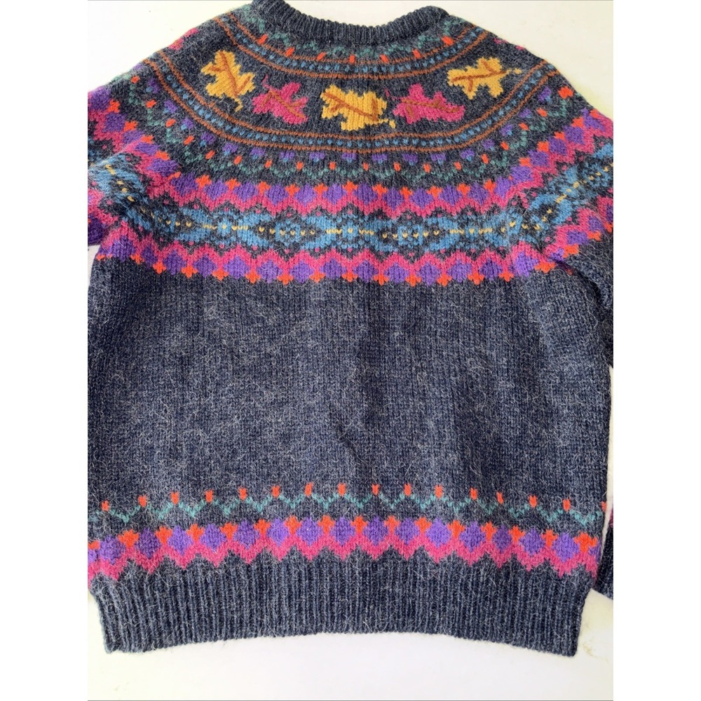 Classic Vtg Woolrich Womens XL wool mohair cardigan sweater grannycore Fair Isle - Picture 4 of 7